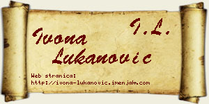 Ivona Lukanović vizit kartica